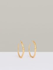 Reiss Gold Tone Molly Molten Hoop Earrings - Image 1 of 4