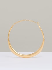 Reiss Gold Tone Poppy Polished Curve Choker - Image 2 of 4
