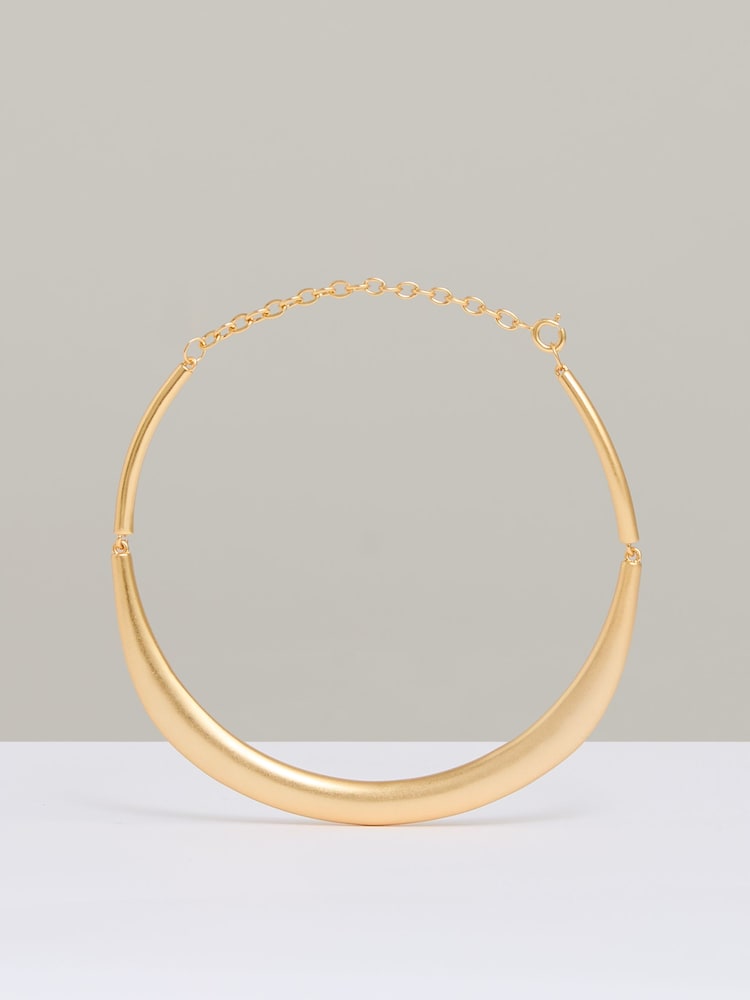Reiss Gold Tone Poppy Polished Curve Choker - Image 2 of 4