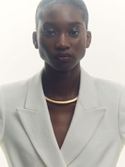 Reiss Gold Tone Poppy Polished Curve Choker - Image 3 of 4