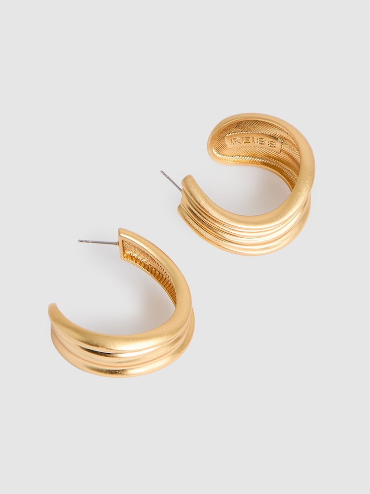 Reiss Flavia Fluid Hoop Earrings - Image 3 of 4