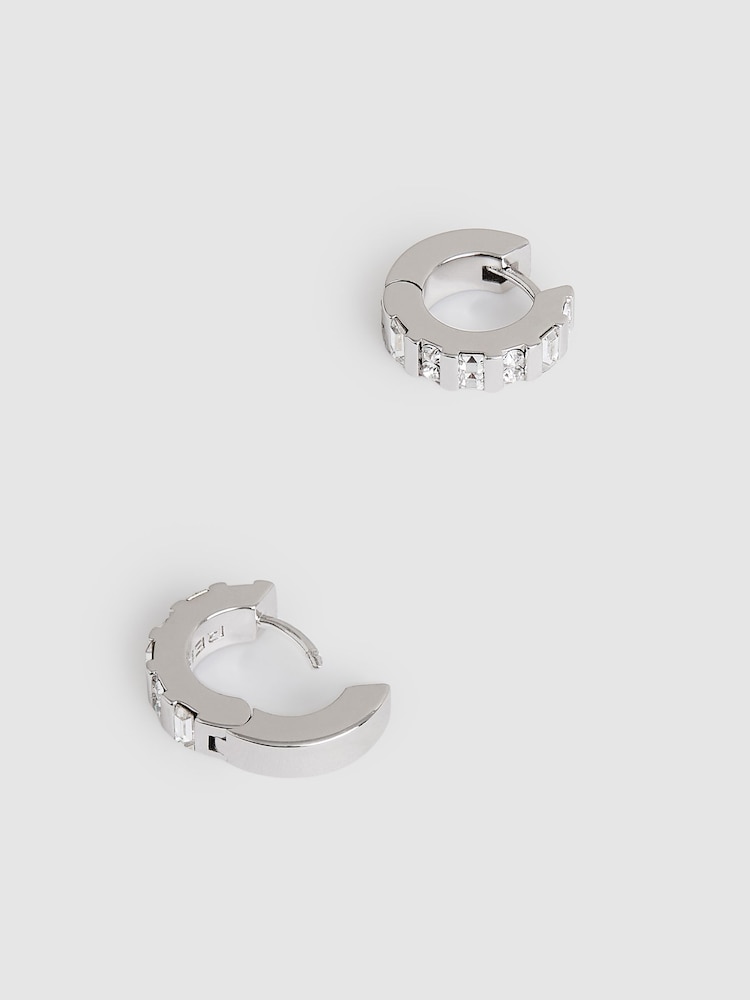 Nuanță argintie - Cercei Reiss Sadie Crystal Huggie - Image 3 of 4