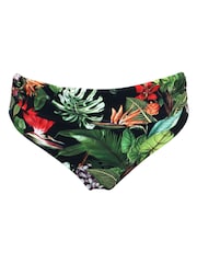 Pour Moi Black Tropical Roll Top Palermo Bikini Bottoms - Image 3 of 4