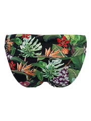 Pour Moi Black Tropical Roll Top Palermo Bikini Bottoms - Image 4 of 4