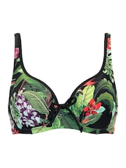 Zwart met tropisch motief - Pour Moi Palermo bikinitop - Image 3 of 4