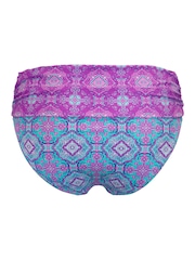 Pour Moi Blue/Purple Roll Top Venice Beach Bikini Brief - Image 4 of 4