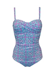 Pour Moi Light Blue Santa Monica Removable Straps Tummy Control Swimsuit - Image 3 of 4