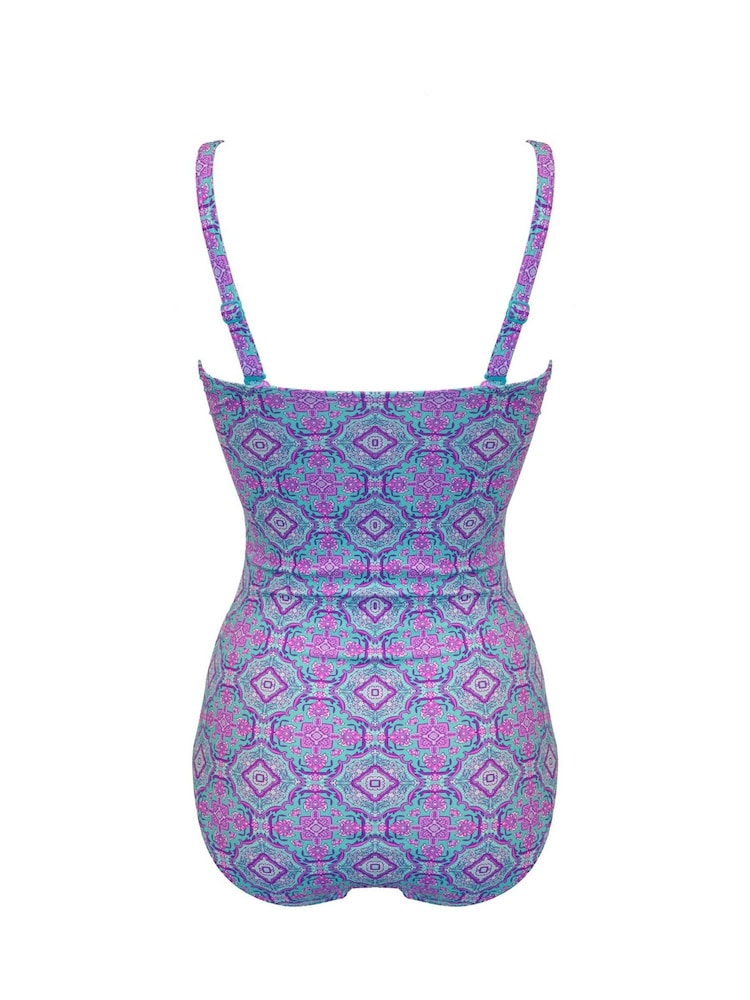 Pour Moi Light Blue Santa Monica Removable Straps Tummy Control Swimsuit - Image 4 of 4
