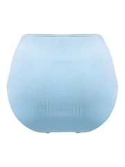 Blauw - Pour Moi Cali Ribbed Texture High-Waist Belted Control Bikini Briefs - Image 4 of 4