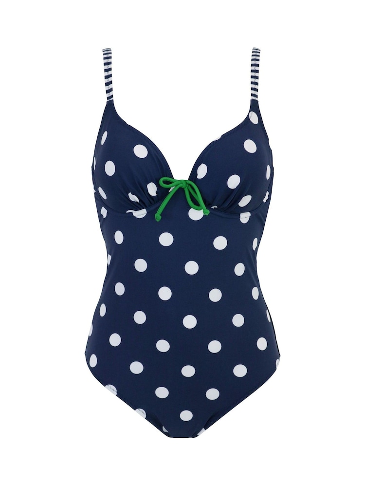 Pour Moi Navy Beach House Underwired Swimsuit - Image 6 of 7
