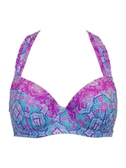 Pour Moi Blue Padded Venice Beach Bikini Top - Image 3 of 4