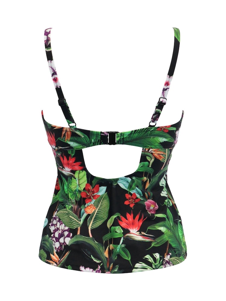 Pour Moi Black Tropical Palermo Underwired Padded Tankini - Image 4 of 4