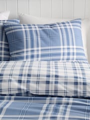Catherine Lansfield Blue Kelso Check Easy Care Duvet Cover and Pillowcase Set - Image 3 of 4
