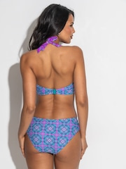 Pour Moi Blue/Purple Halterneck Venice Beach Bikini Top - Image 2 of 4