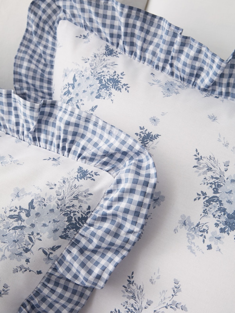 Catherine Lansfield Lucie Floral Frill Reversible Duvet Cover Set - Image 3 of 5