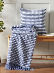 Catherine Lansfield Stab Stitch Blanket Throw - صورة 2 من 4