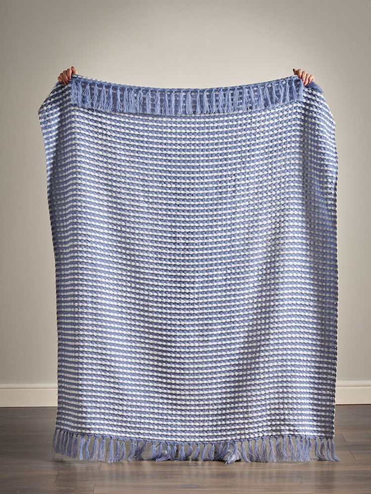 Catherine Lansfield Stab Stitch Blanket Throw - صورة 4 من 4
