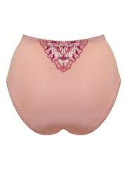Pour Moi Pink High Waist Sofia Embroidered Lace Bikini Briefs - Image 5 of 5