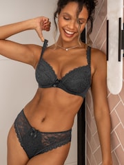 Pour Moi Grey High Leg Rebel Deep Knickers - Image 1 of 4