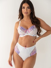 Pour Moi White Mix High Waist St Tropez Bikini Briefs - Image 1 of 4