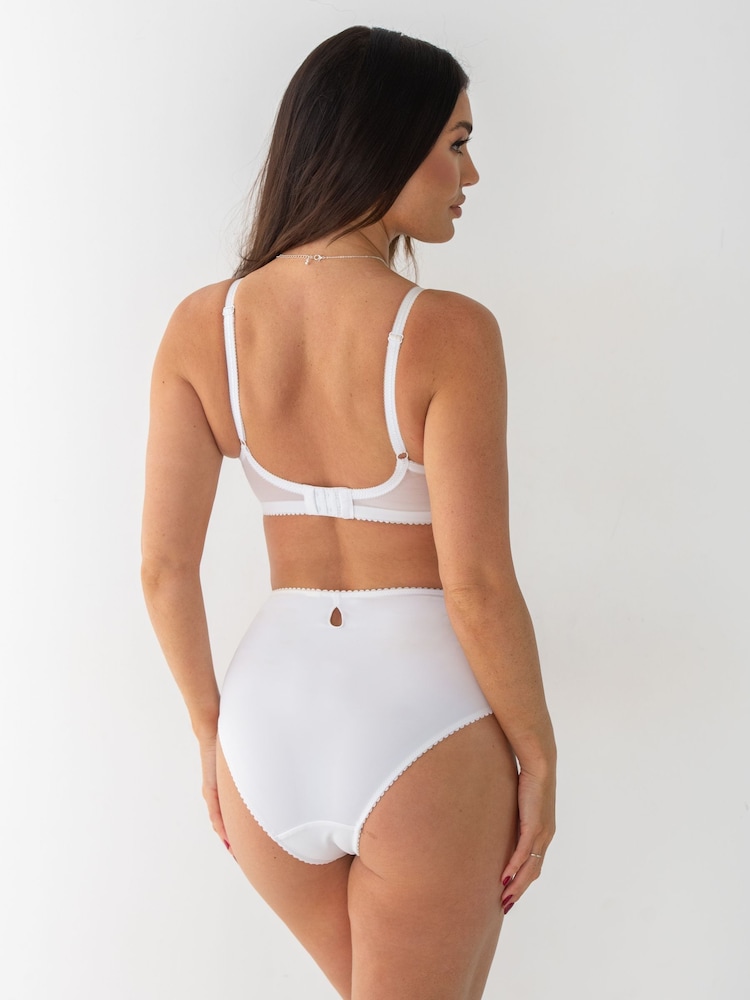 Pour Moi White Mix High Waist St Tropez Bikini Briefs - Image 2 of 4