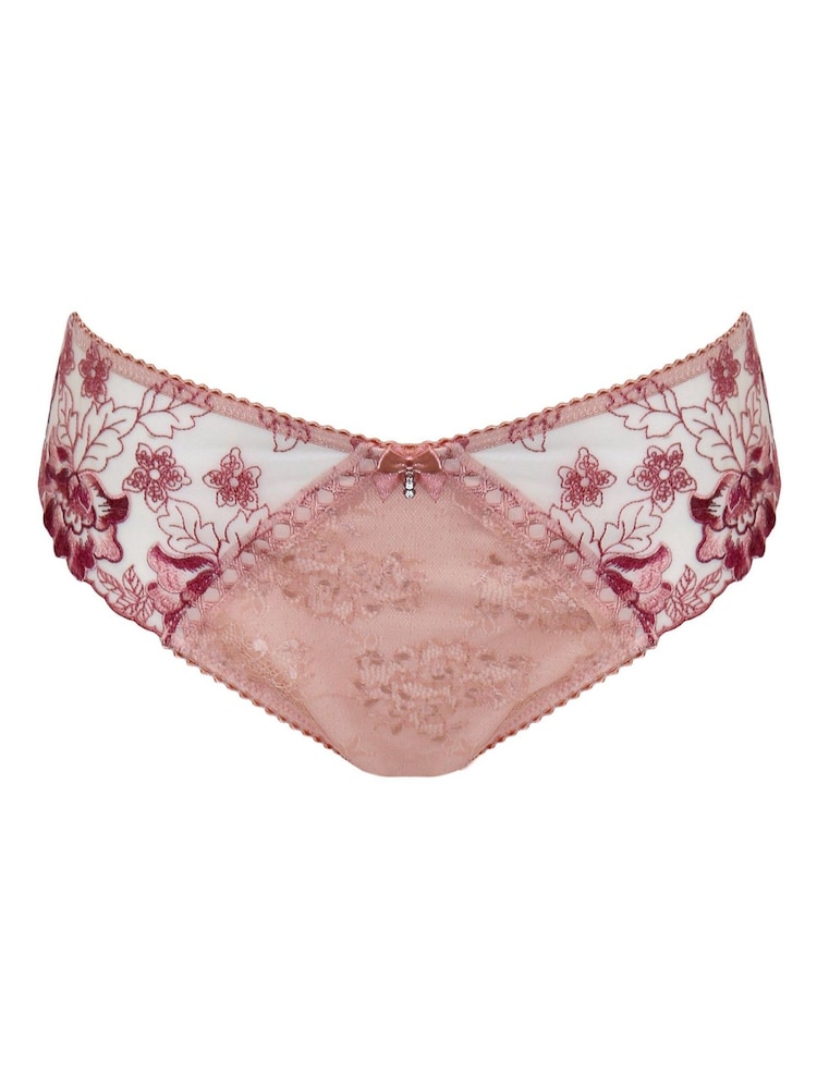 Roze - Pour Moi Sofia geborduurde kanten bikinibroekje - Image 3 of 4