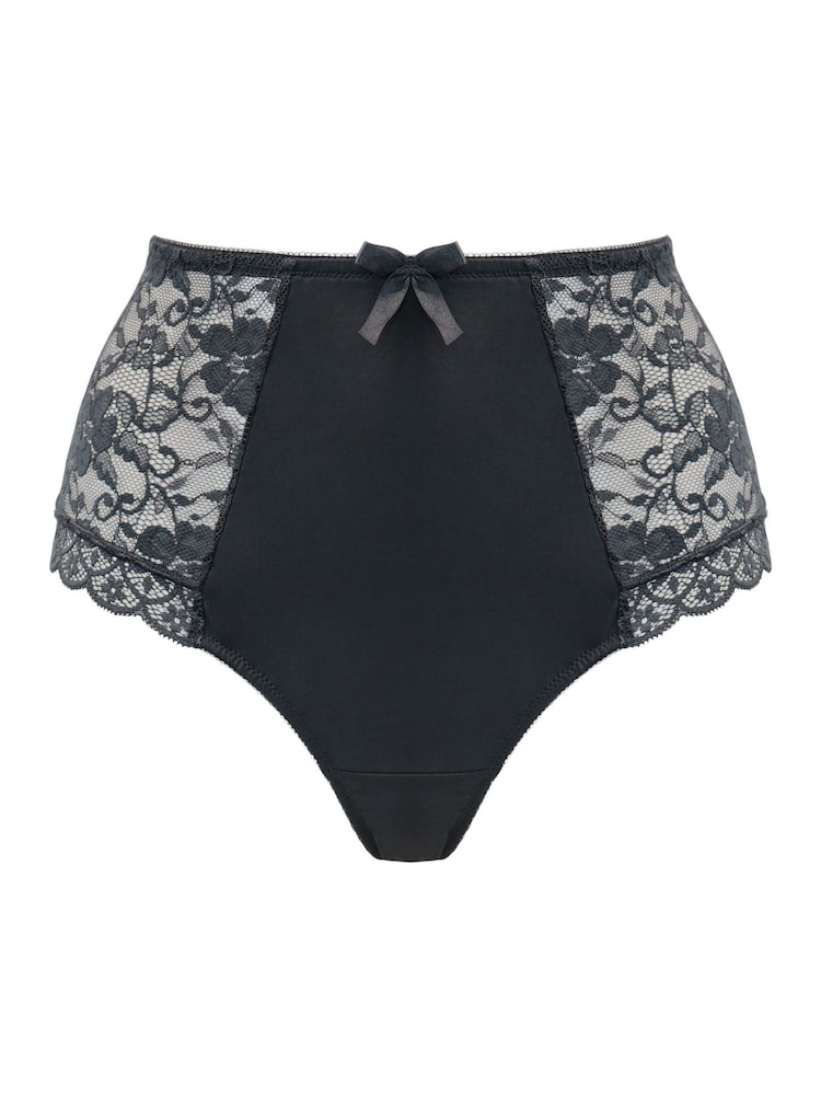Pour Moi Grey High Waist Rebel Deep Knickers - Image 3 of 4