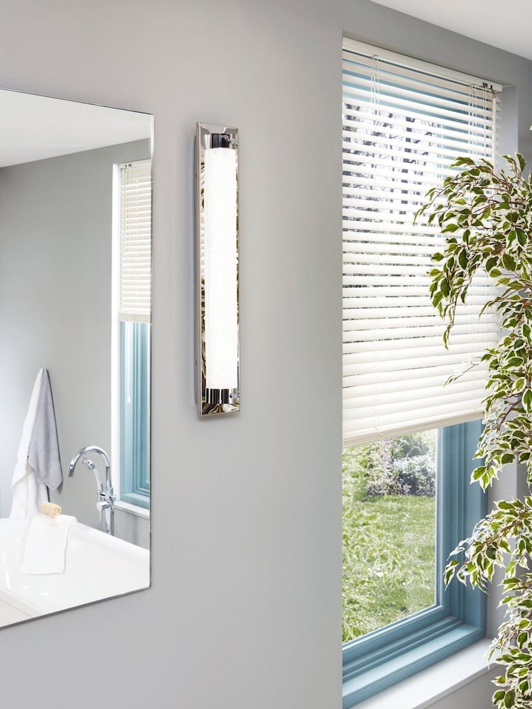 Eglo Chrome Tolorico LED Crystal Bathroom Ceiling Light - Image 1 of 5