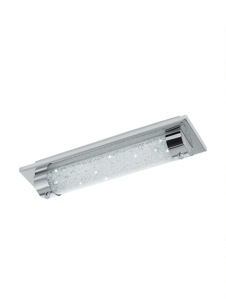 Eglo Chrome Tolorico LED Crystal Bathroom Ceiling Light - Image 2 of 5