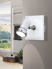 Eglo White Tamara 1 LED Wall and Ceiling Spotlight Set - Image 1 of 5