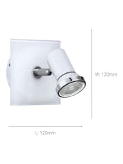 Eglo White Tamara 1 LED Wall and Ceiling Spotlight Set - Image 3 of 5