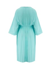 Pour Moi Blue Crinkle O Ring Midi Beach Kaftan - Image 4 of 4