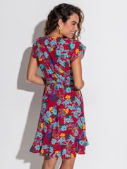 Pour Moi Red Frill Wrap Woven Beach Dress - Image 2 of 4