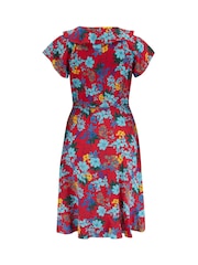 Pour Moi Red Frill Wrap Woven Beach Dress - Image 4 of 4