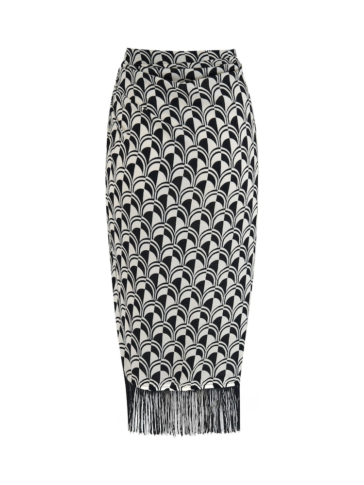 Pour Moi Mono Fringe Trim Crinkle Woven Multiway Sarong - Image 4 of 4