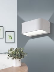 Eglo White Sania 4 LED Cube Aluminium Wall Light - Image 1 of 5