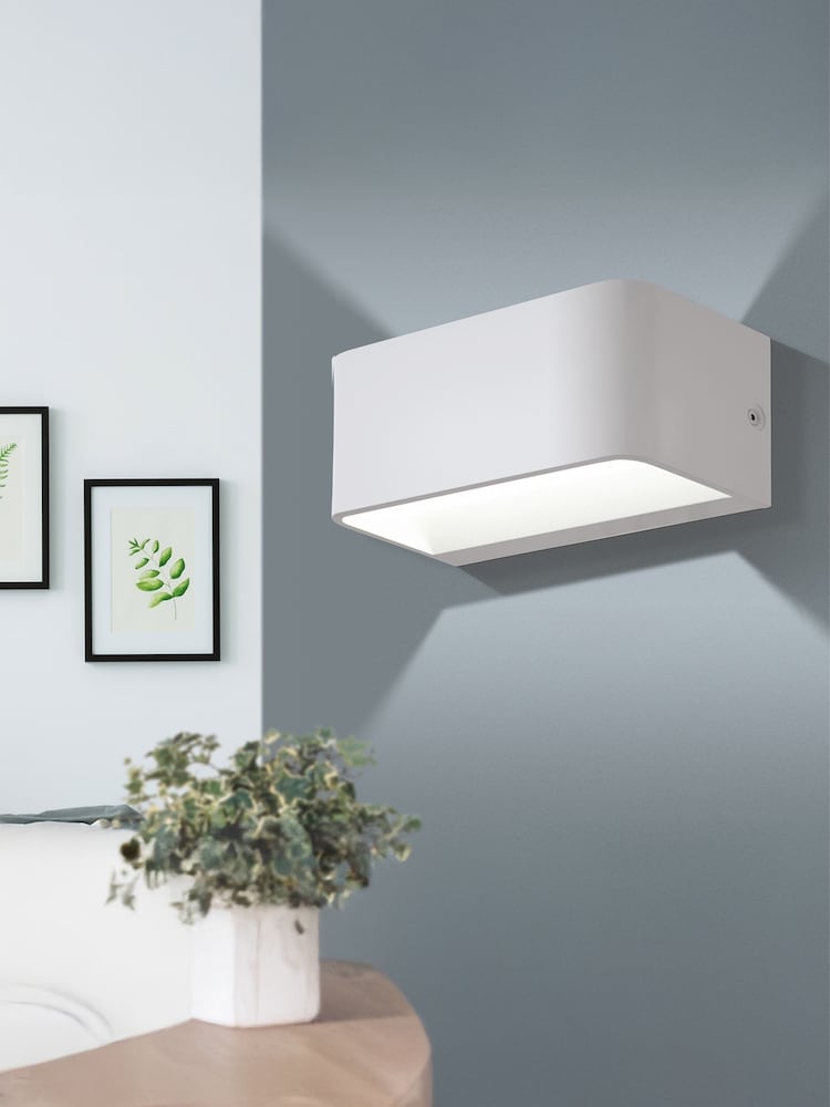 Eglo White Sania 4 LED Cube Aluminium Wall Light - Image 1 of 5