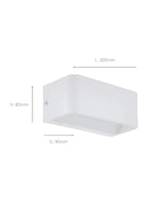 Eglo White Sania 4 LED Cube Aluminium Wall Light - Image 3 of 5