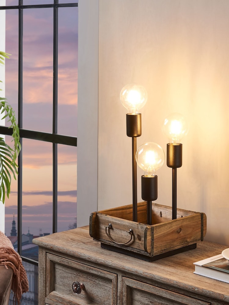 Eglo Brown Tooton Table Lamp - Image 1 of 5