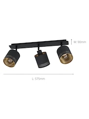 Eglo Black Esteperra Decorative 3 Light Spotlight - Image 4 of 5