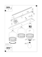 Eglo Black Esteperra Decorative 3 Light Spotlight - Image 5 of 5