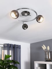 Eglo Chrome Bimeda Ceiling Light - Image 1 of 5
