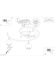 Eglo Chrome Bimeda Ceiling Light - Image 4 of 5