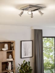 Eglo Chrome Sarria 4-Light Square Spotlight - Image 1 of 6