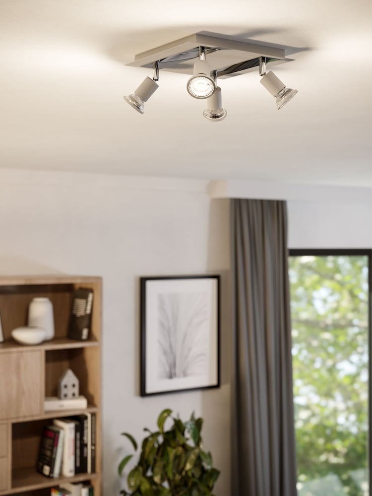 Eglo Chrome Sarria 4-Light Square Spotlight - Image 1 of 6