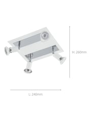 Eglo Chrome Sarria 4-Light Square Spotlight - Image 4 of 6