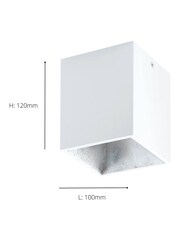 Eglo Silver Polasso Cuboid LED Ceiling Light - Image 3 of 5
