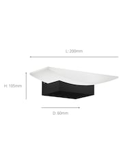 Eglo Black Metrass LED Uplighter Wall Light - Image 3 of 6