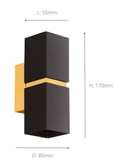 Eglo Gold Passa LED Wall Light - Image 3 of 5
