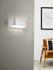 Eglo Satin Nickel Sania 4 LED Cube Aluminium Wall Light - Image 1 of 5
